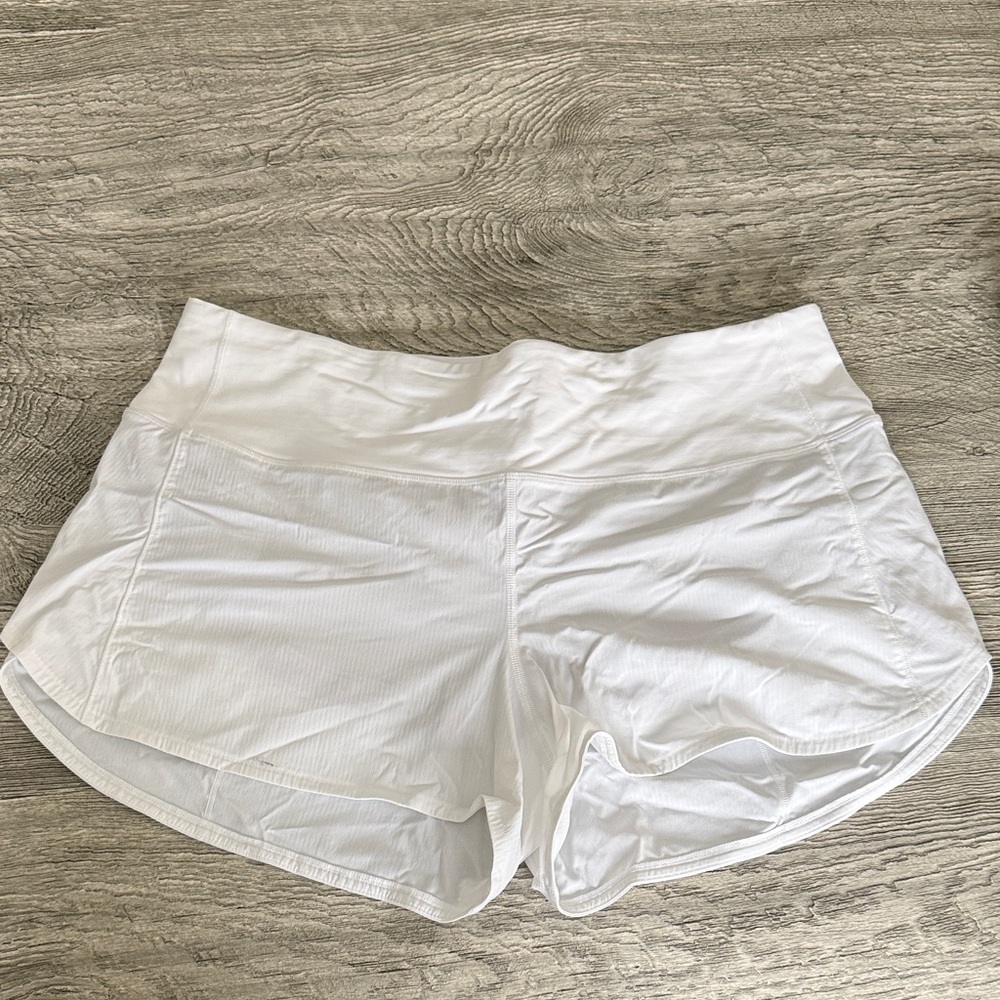Lululemon Athletica White Athletic Shorts sz 14